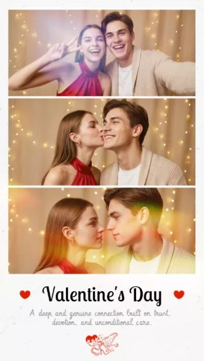 Valentine Couple Collage Greeting