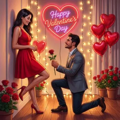 Valentine Realistic Style Propose Post