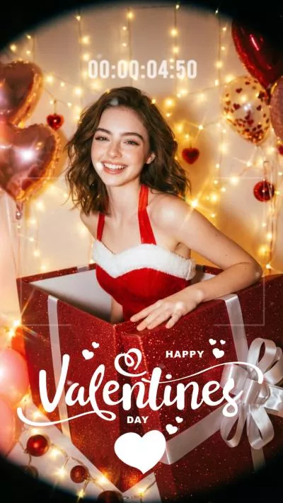 Valentine Surprise Gift Fisheye Effect