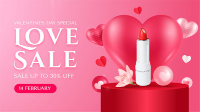 Valentines Day Sale Facebook Video