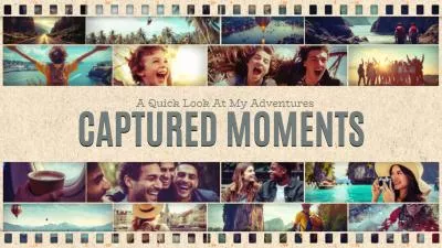  Vintage Film Collage Happy Moment Photo Family Travel Birthday Slideshow