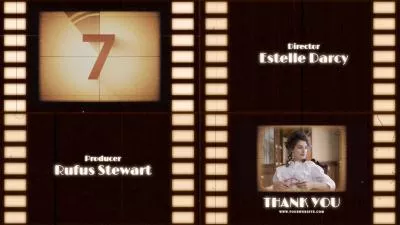 Vintage Old Film Strip Cinema Movie Credits Title Trailer Pack