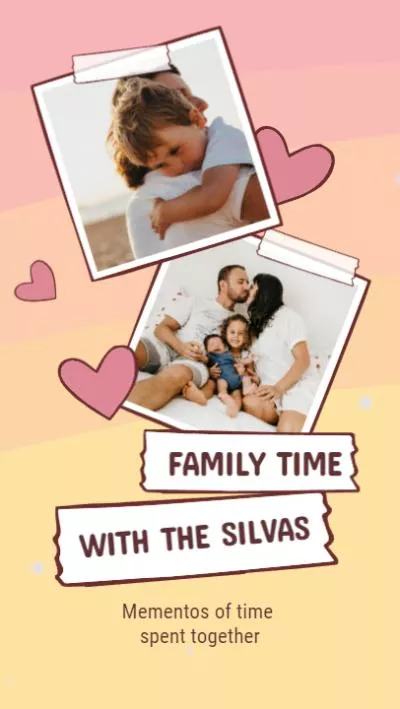 Apresentação de slides calorosos e repletos de amor de colagem de família