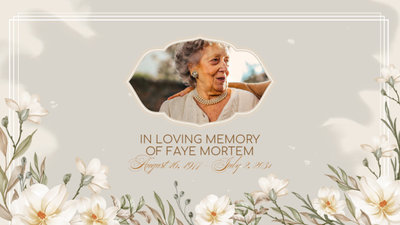 Warm Flower Funeral Memorial Slideshow