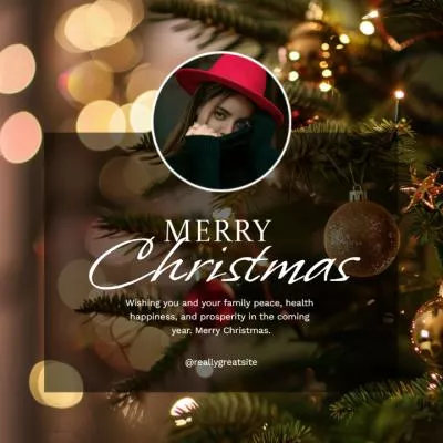 Warm Merry Christmas Holiday Greeting Message Of The Coming Year Social Media Post