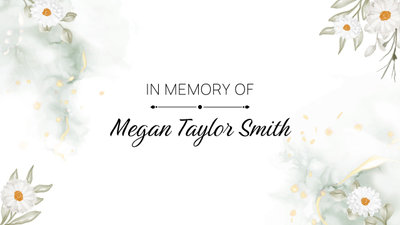 Watercolor Floral Memorial Slideshow