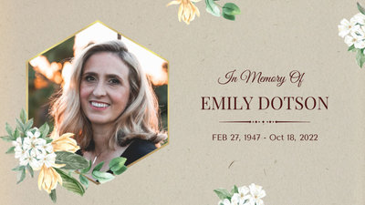 Watercolor Floral Memory Funeral