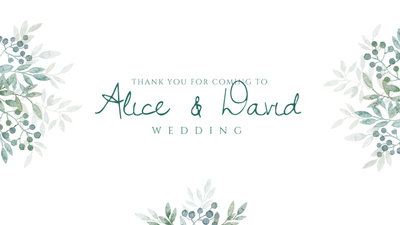 Watercolor Plant Wedding Thank You