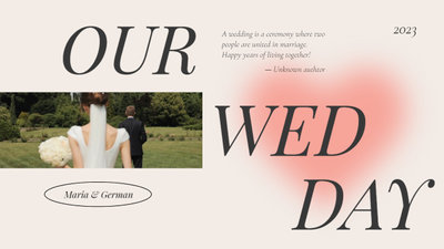 Wedding Album Collage Slideshow Heart