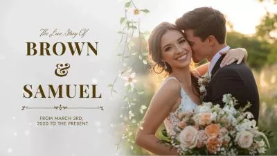 Wedding Anniversary Love Story Photo Collage Gallery Flower Particle Slideshow
