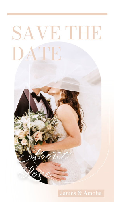 Casamento Instagram Histórias Convite Save the Date