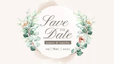 Presentación de la fecha de una boda