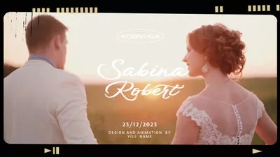 Plantilla de teaser de boda