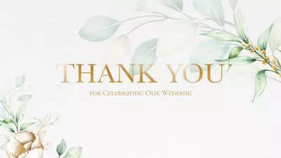 Wedding Thank You Card Watercolor Flower Slideshow Collage