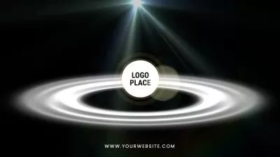  White Aperture Circle Tech Business Logo Intro Outro