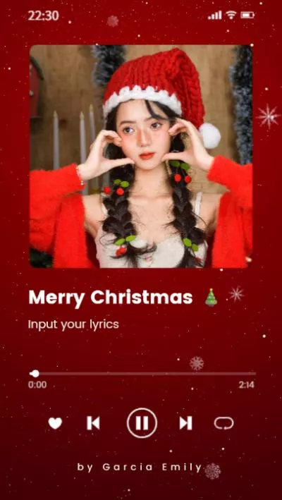 Winter Festival Funny Marry Christmas Snow Music Player