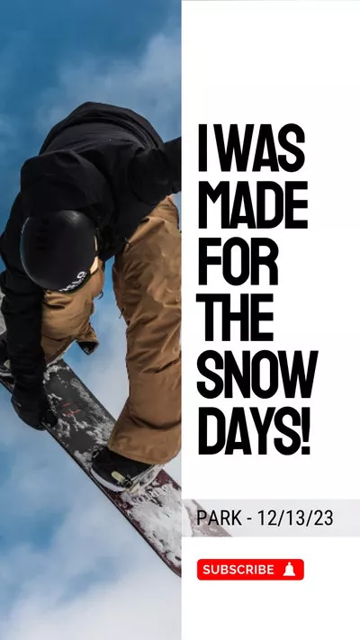 冬季滑雪旅行視頻博客幻燈片