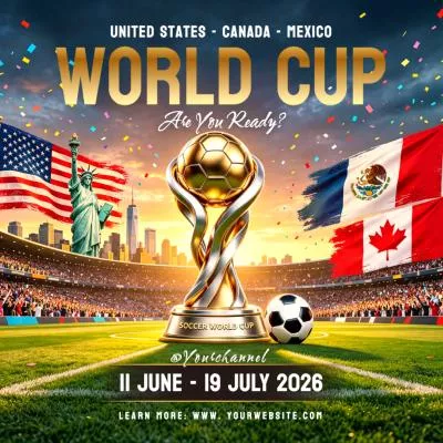 World Cup 2026 Fifa Usa Canada Mexico Football Event Match Instagram Post