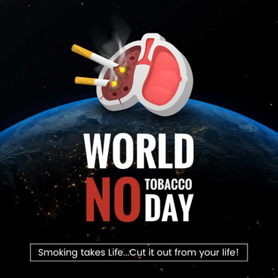 World No Tobacco Day No Smoking 3D